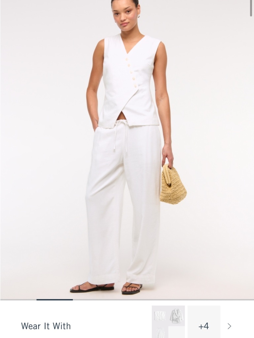 White linen pants nwt